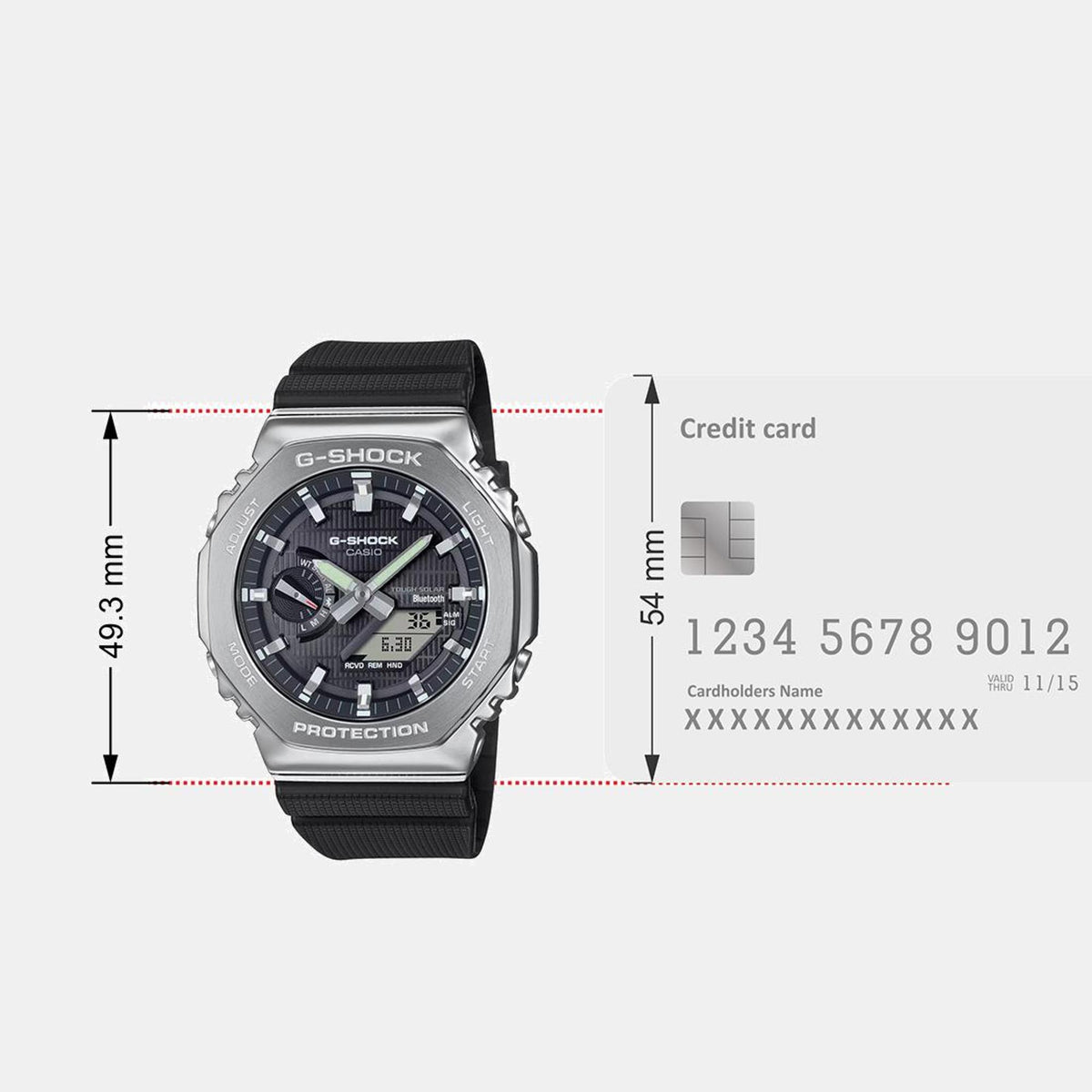 G-Shock Men Solar Black Dial Analog-Digital Resin Watch G1581