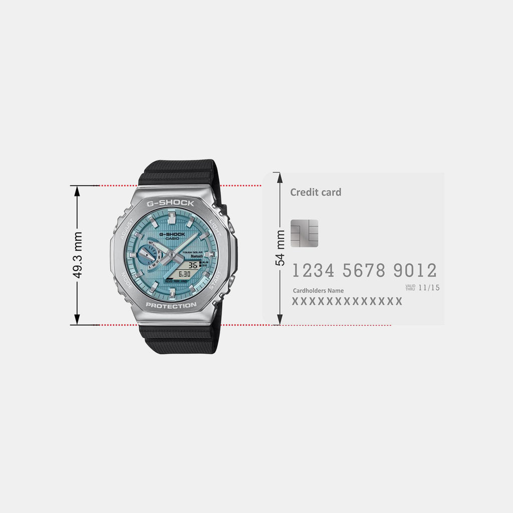 G-Shock Men Quartz Turquoise Dial Analog-Digital Resin Watch G1582