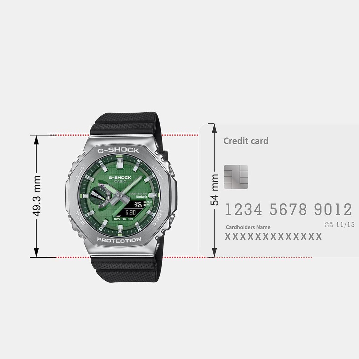 G-Shock Men Quartz Green Dial Analog-Digital Resin Watch G1583