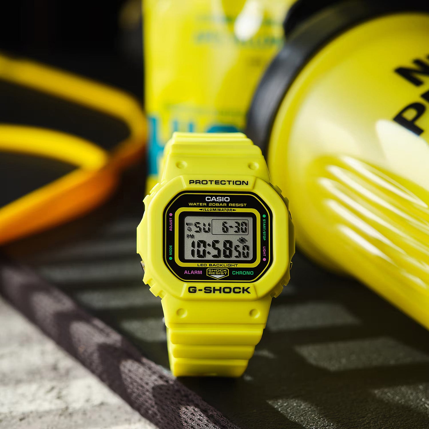 G-Shock Women Quartz Green Dial Digital Resin Watch G1584