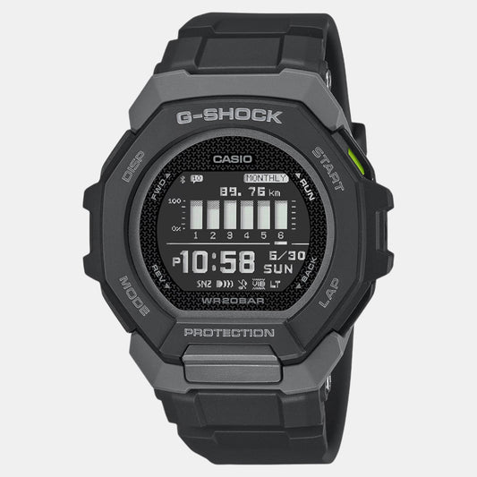 G-Shock Men Quartz Black Dial Digital Resin Watch G1586