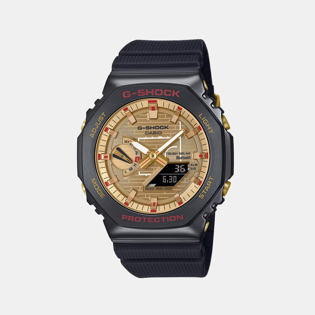 G-Shock Men Quartz Gold Dial Analog-Digital Resin Watch G1589