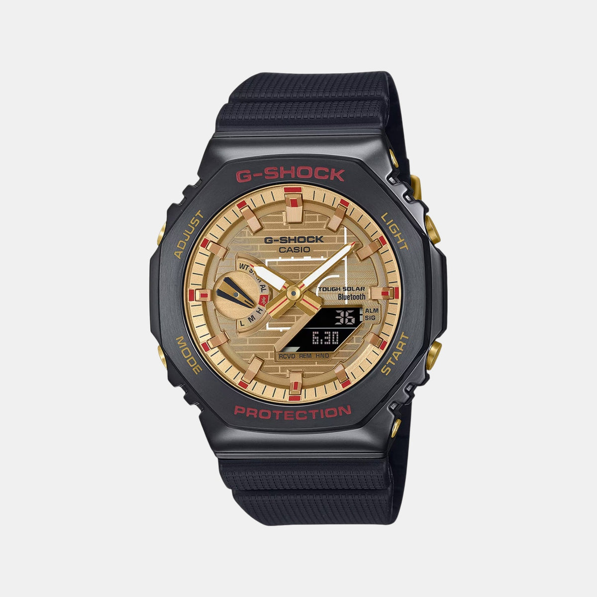 G-Shock Men Quartz Gold Dial Analog-Digital Resin Watch G1589