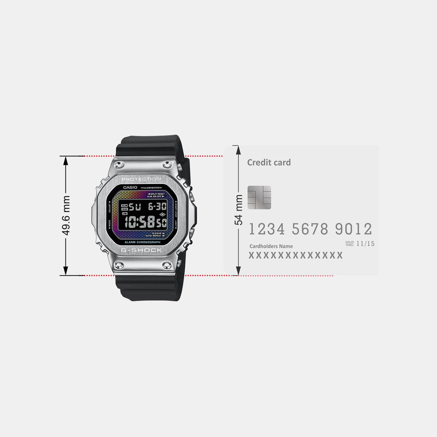 G-Shock Men Quartz Multi-Colour Dial Digital Resin Watch G1591