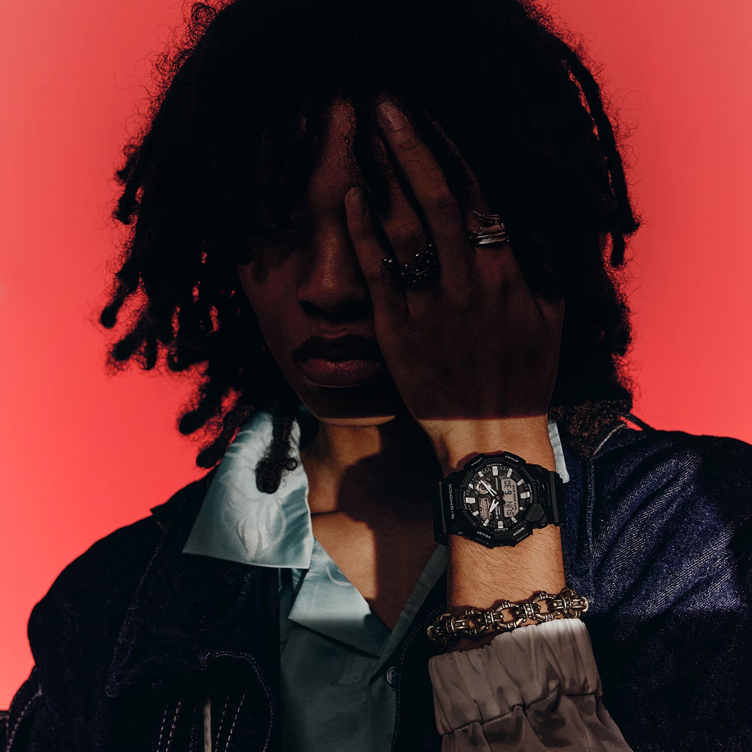 G-Shock Men Quartz Black Dial Analog-Digital Resin Watch G1601