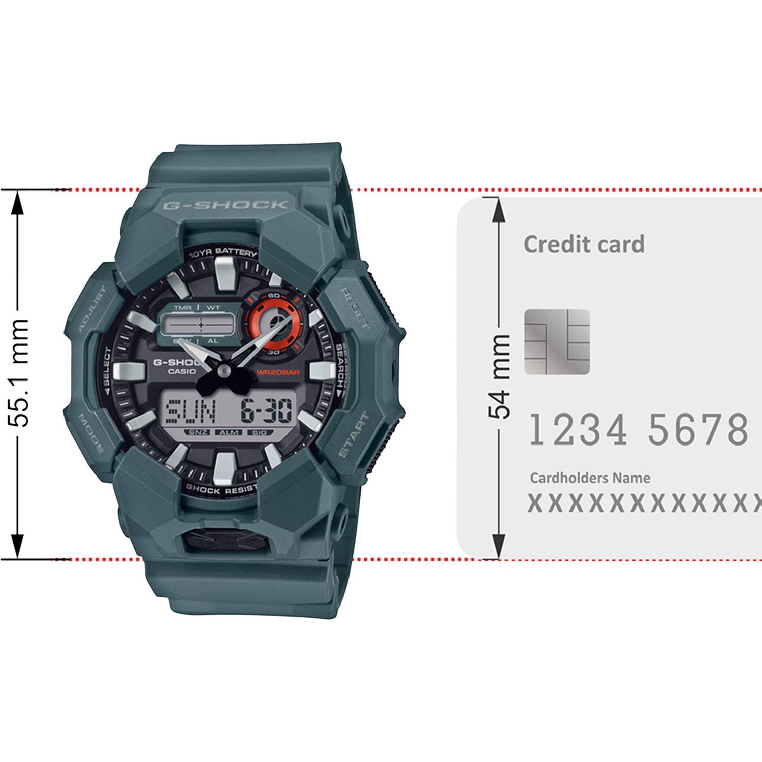 G-Shock Men Quartz Black Dial Analog-Digital Resin Watch G1602