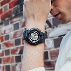 G-Shock Men Quartz Black Dial Digital Resin Watch G1604