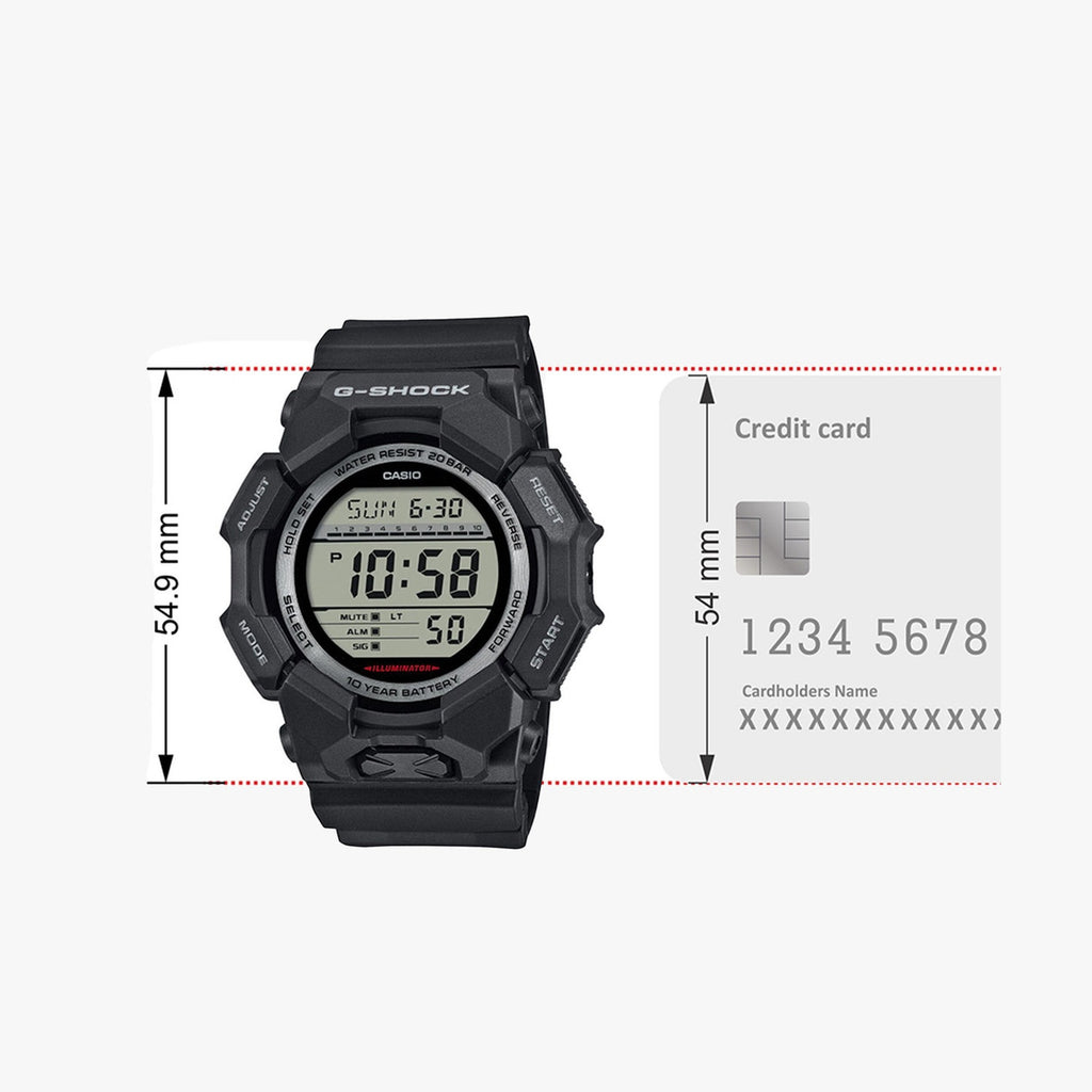 G-Shock Men Quartz Black Dial Digital Resin Watch G1604
