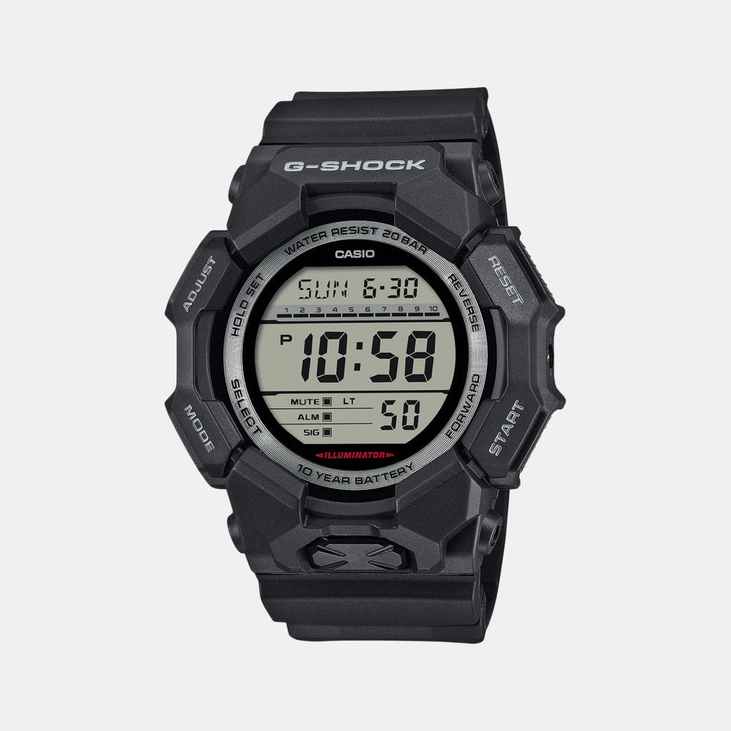 G-Shock Men Quartz Black Dial Digital Resin Watch G1604