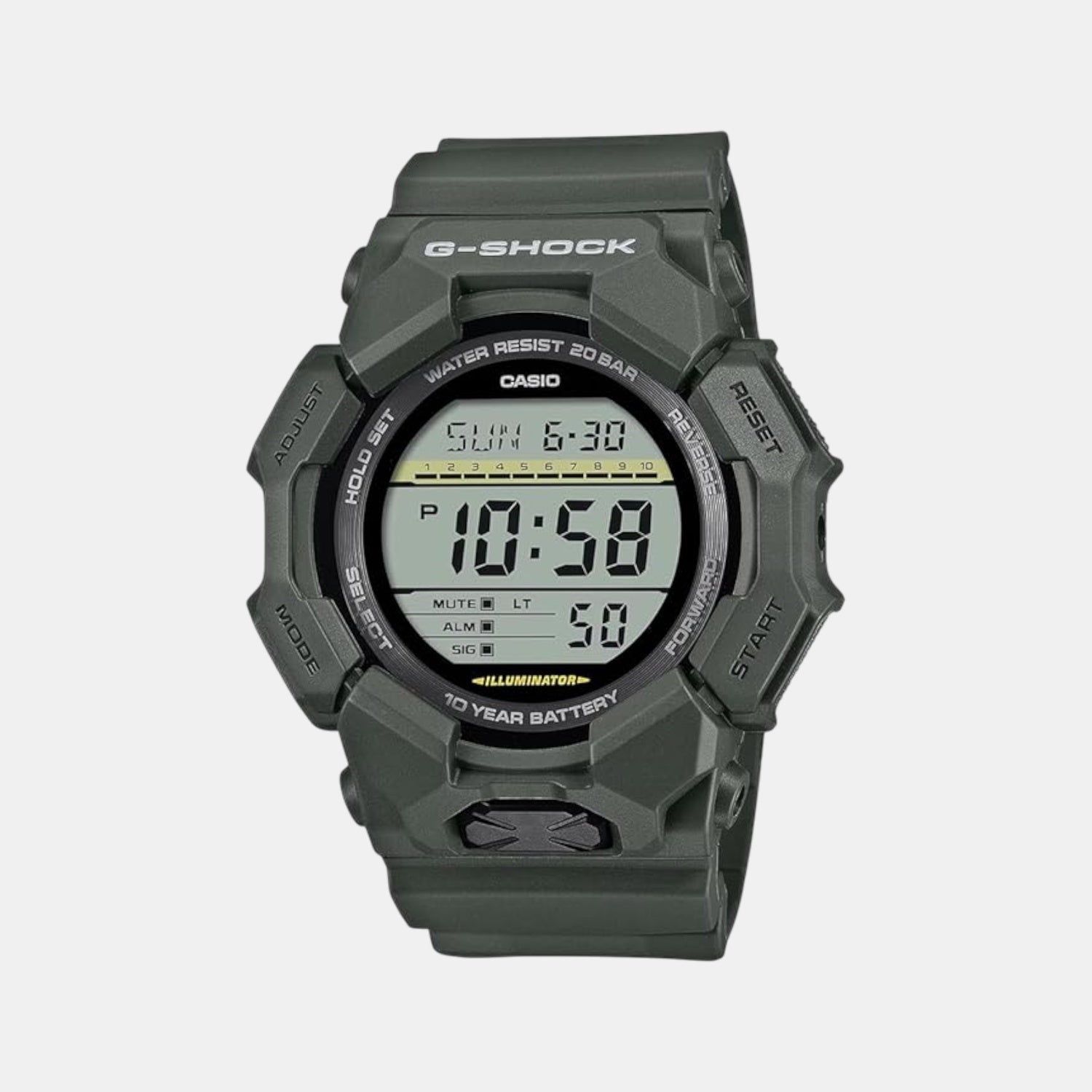 G-Shock Men Quartz Black Dial Digital Resin Watch G1605