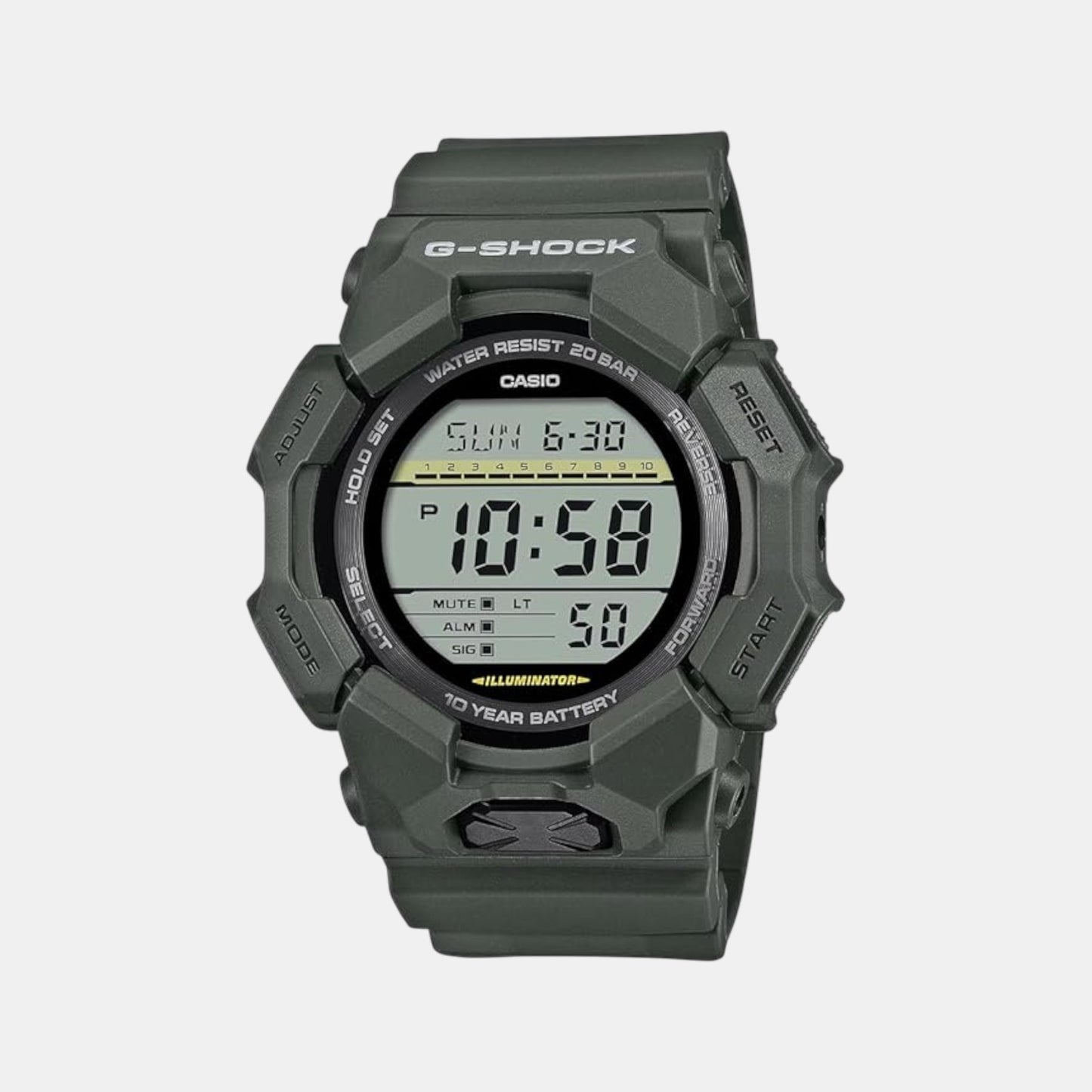 G-Shock Men Quartz Black Dial Digital Resin Watch G1605