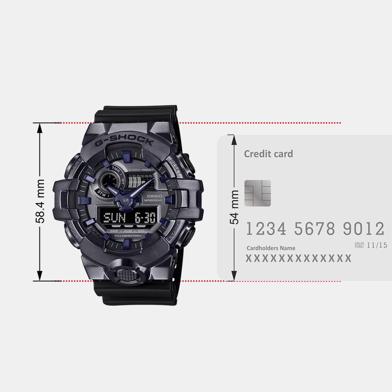 G-Shock Men Quartz Black Dial Analog-Digital Resin Watch G1609