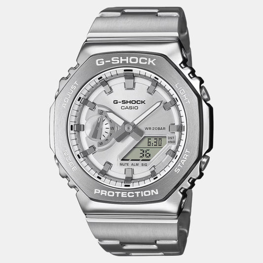 G-Shock Men Quartz Silver Dial Analog-Digital Stainless Steel Watch G1612
