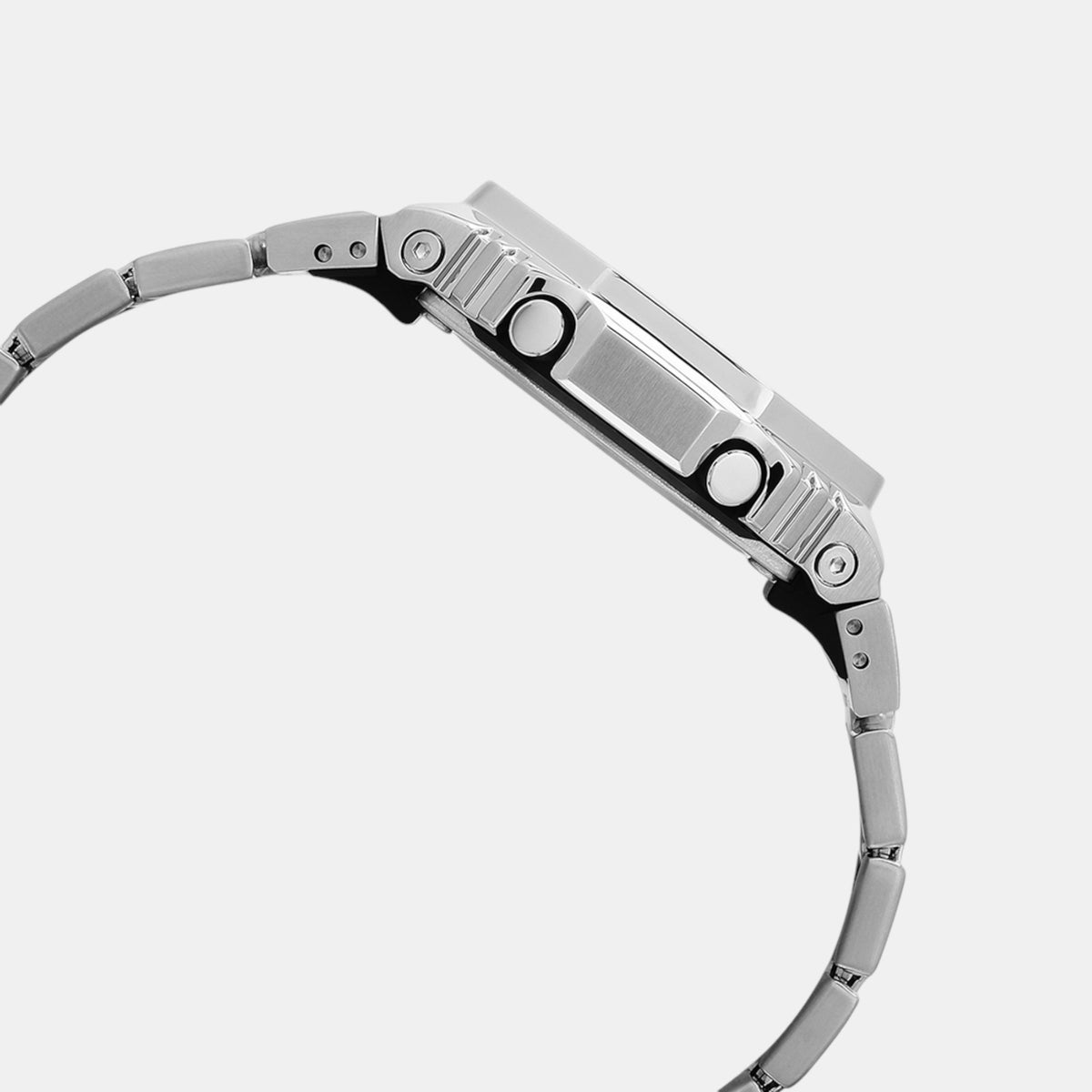G-Shock Men Quartz Silver Dial Analog-Digital Stainless Steel Watch G1612