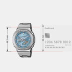 G-Shock Men Quartz Light Blue Dial Analog-Digital Stainless Steel Watch G1613