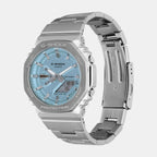 G-Shock Men Quartz Light Blue Dial Analog-Digital Stainless Steel Watch G1613