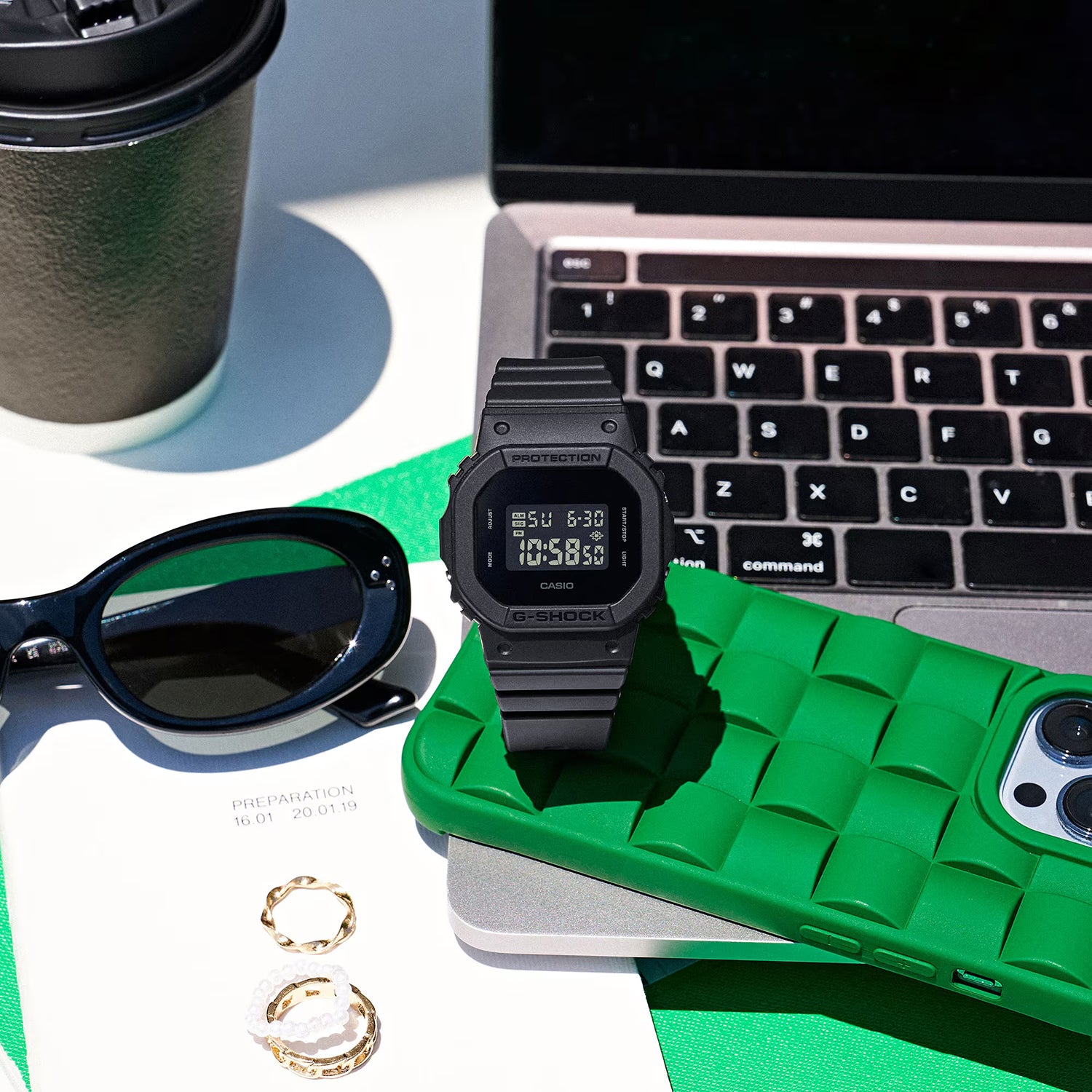 G-Shock Women Quartz Black Dial Digital Resin Watch G1616