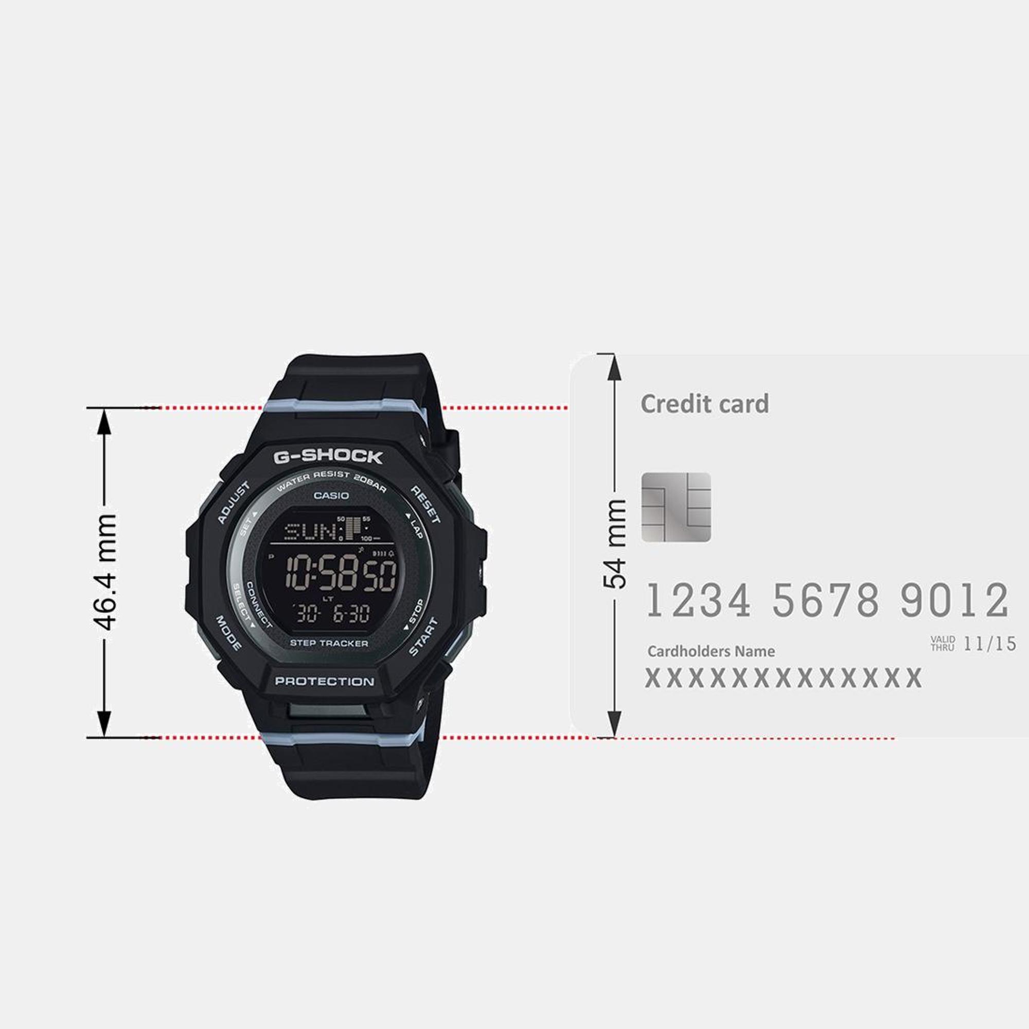 G-Shock Women Quartz Black Dial Digital Resin Watch G1617