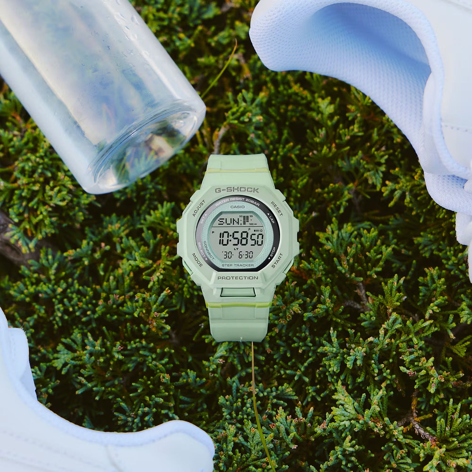 G-Shock Women Quartz Green Dial Digital Resin Watch G1618