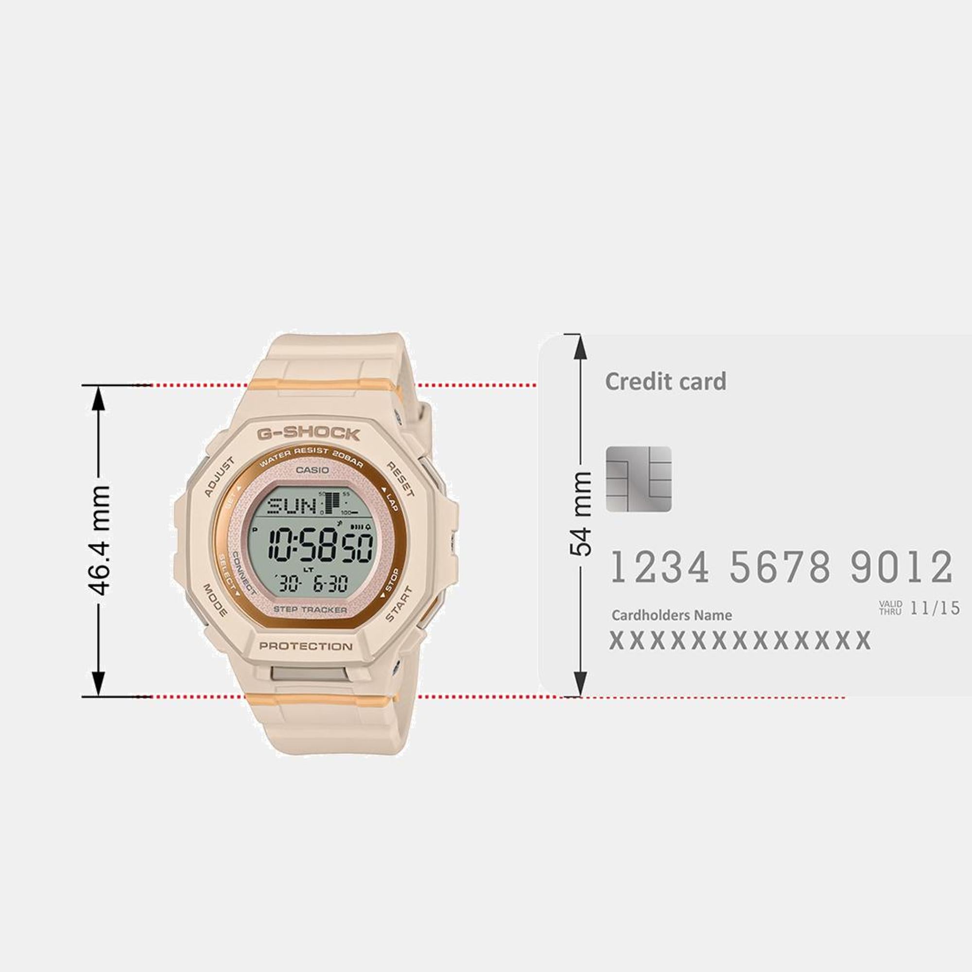 G-Shock Women Quartz Orange Dial Digital Resin Watch G1619