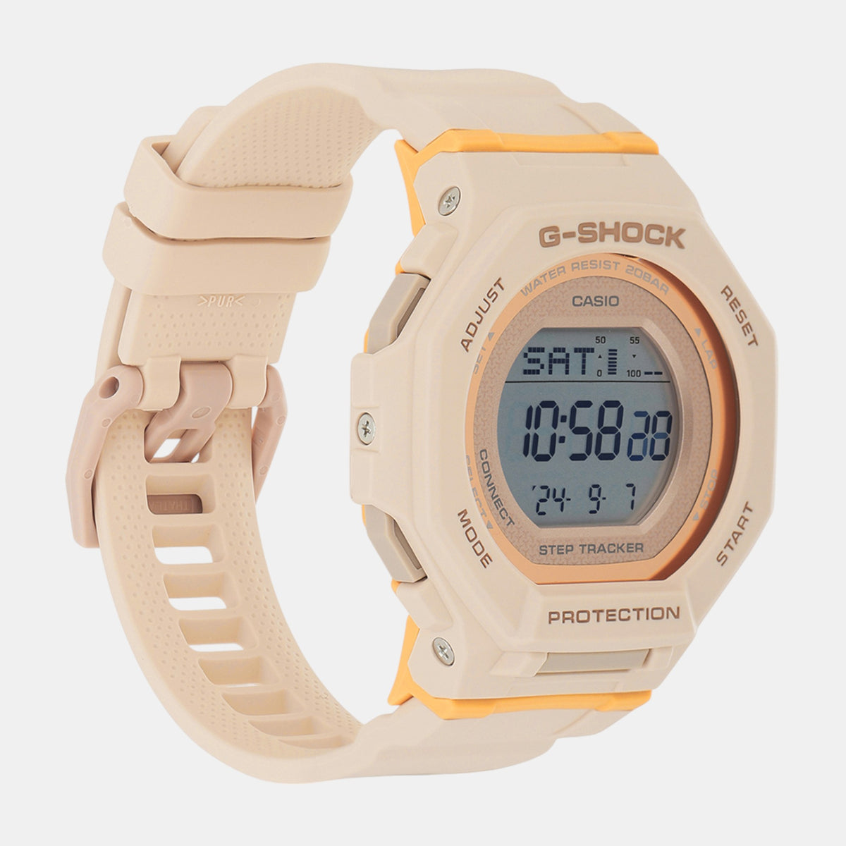 G-Shock Women Quartz Orange Dial Digital Resin Watch G1619