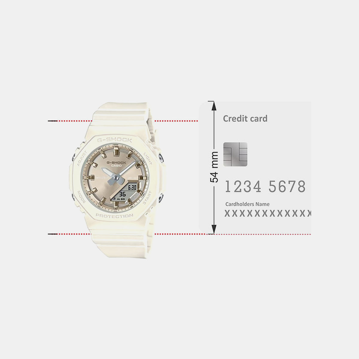 G-Shock Women Quartz Cream Dial Analog-Digital Resin Watch G1620