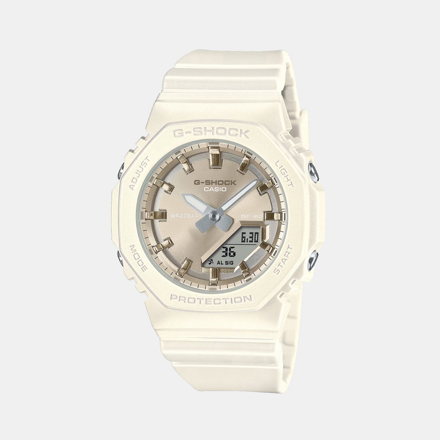 G-Shock Women Quartz Cream Dial Analog-Digital Resin Watch G1620