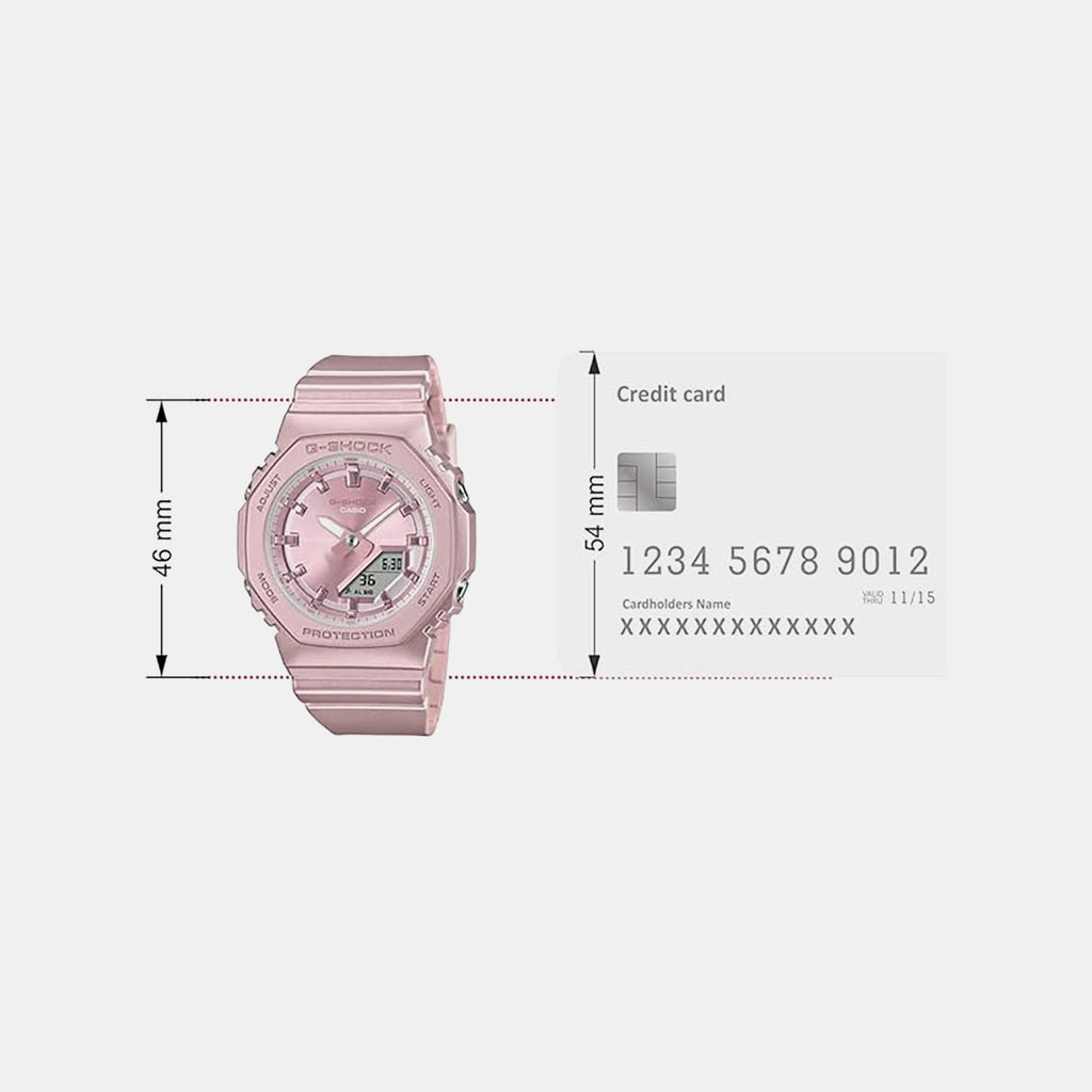 G-Shock Women Quartz Pink Dial Analog-Digital Resin Watch G1622