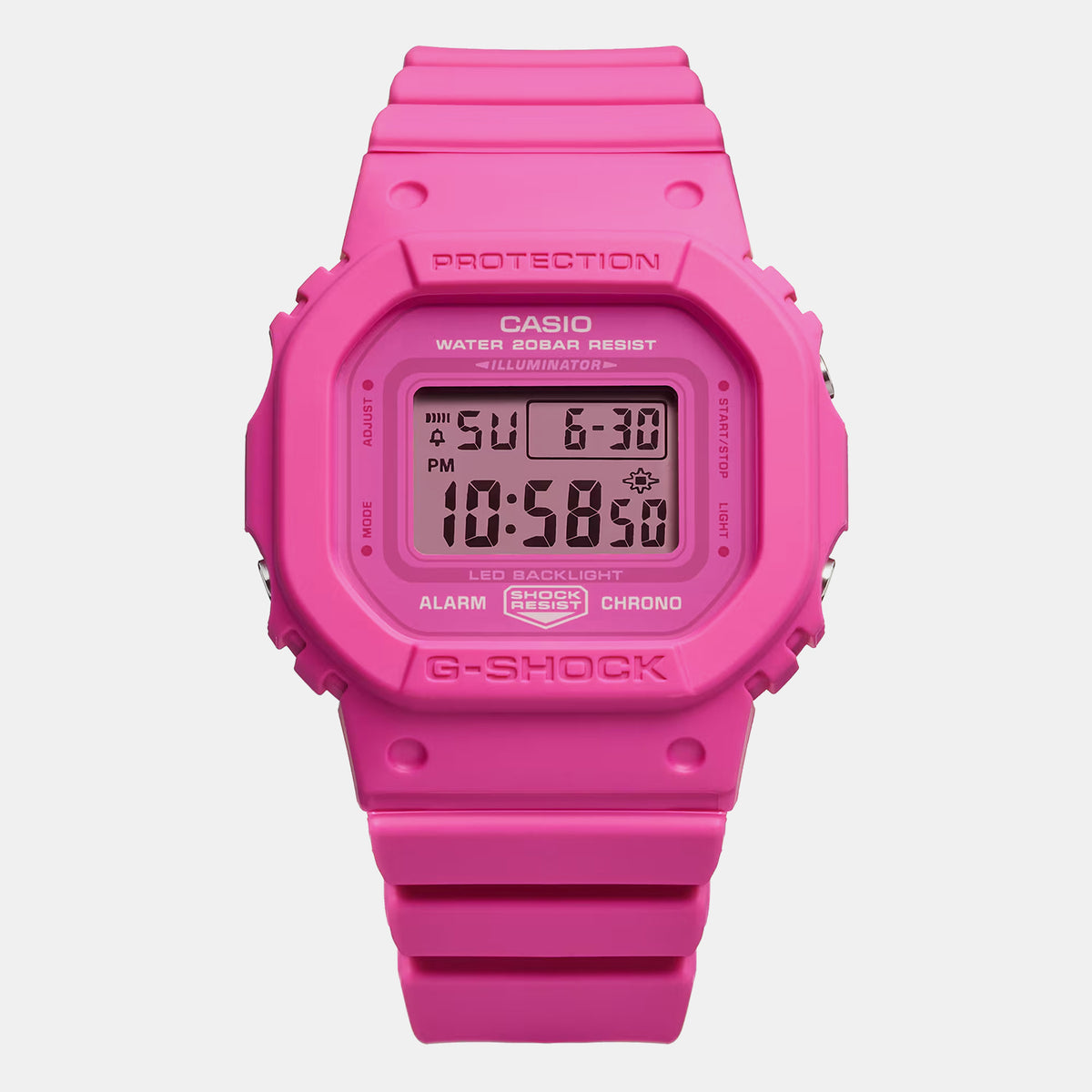 G-Shock Women Quartz Pink Dial Digital Resin Watch G1623