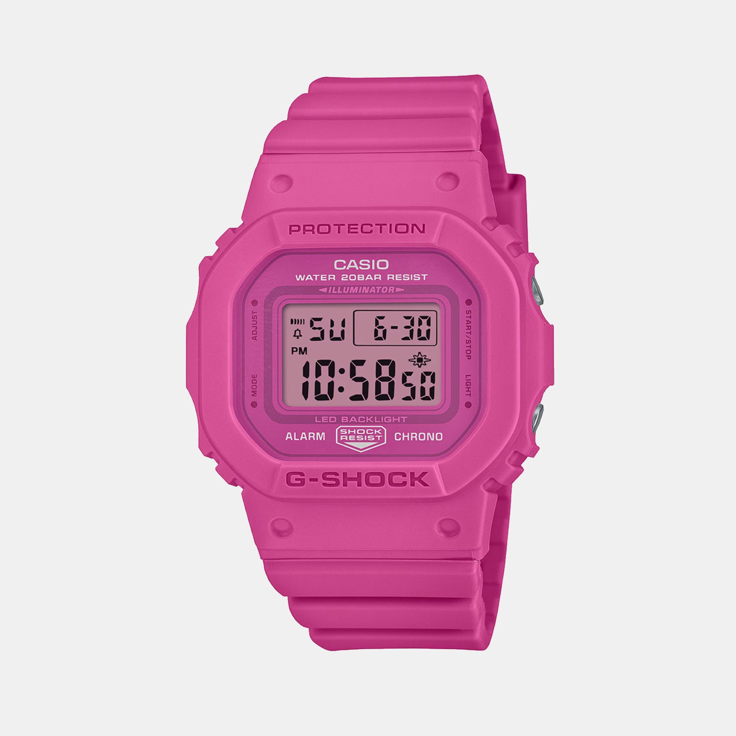 G-Shock Women Quartz Pink Dial Digital Resin Watch G1623