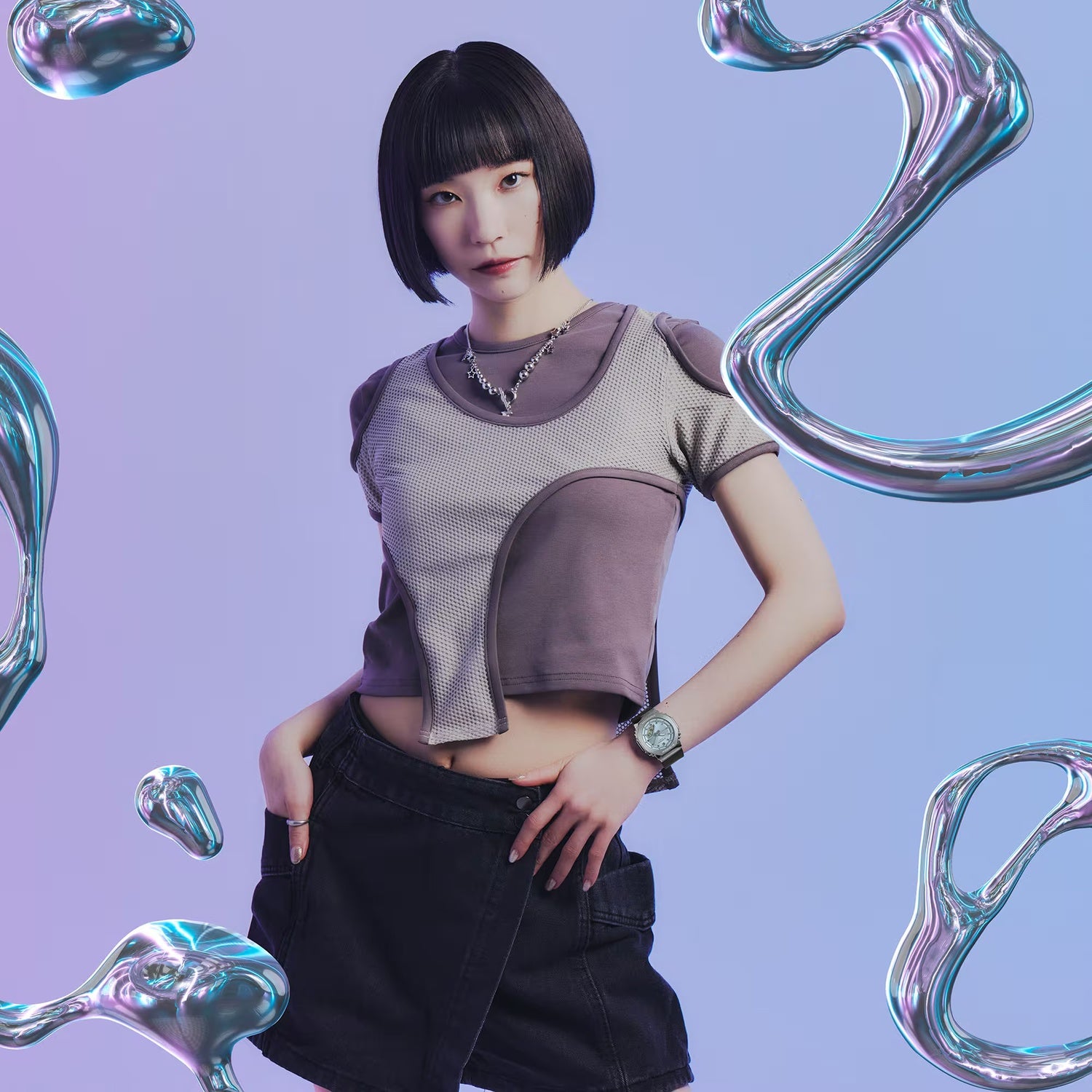 G-Shock Women Quartz Blue Dial Analog-Digital Resin Watch G1624