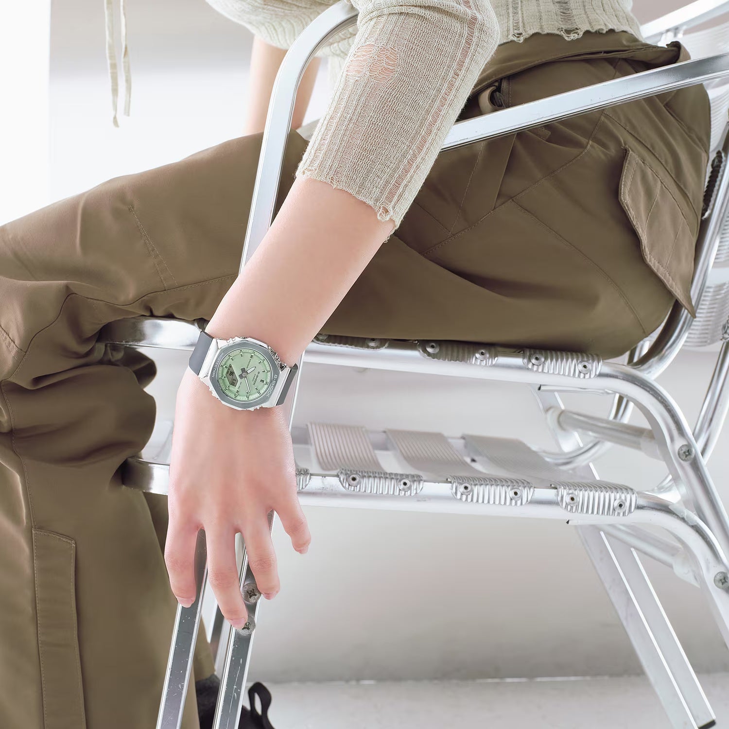 G-Shock Women Quartz Green Dial Analog-Digital Resin Watch G1625