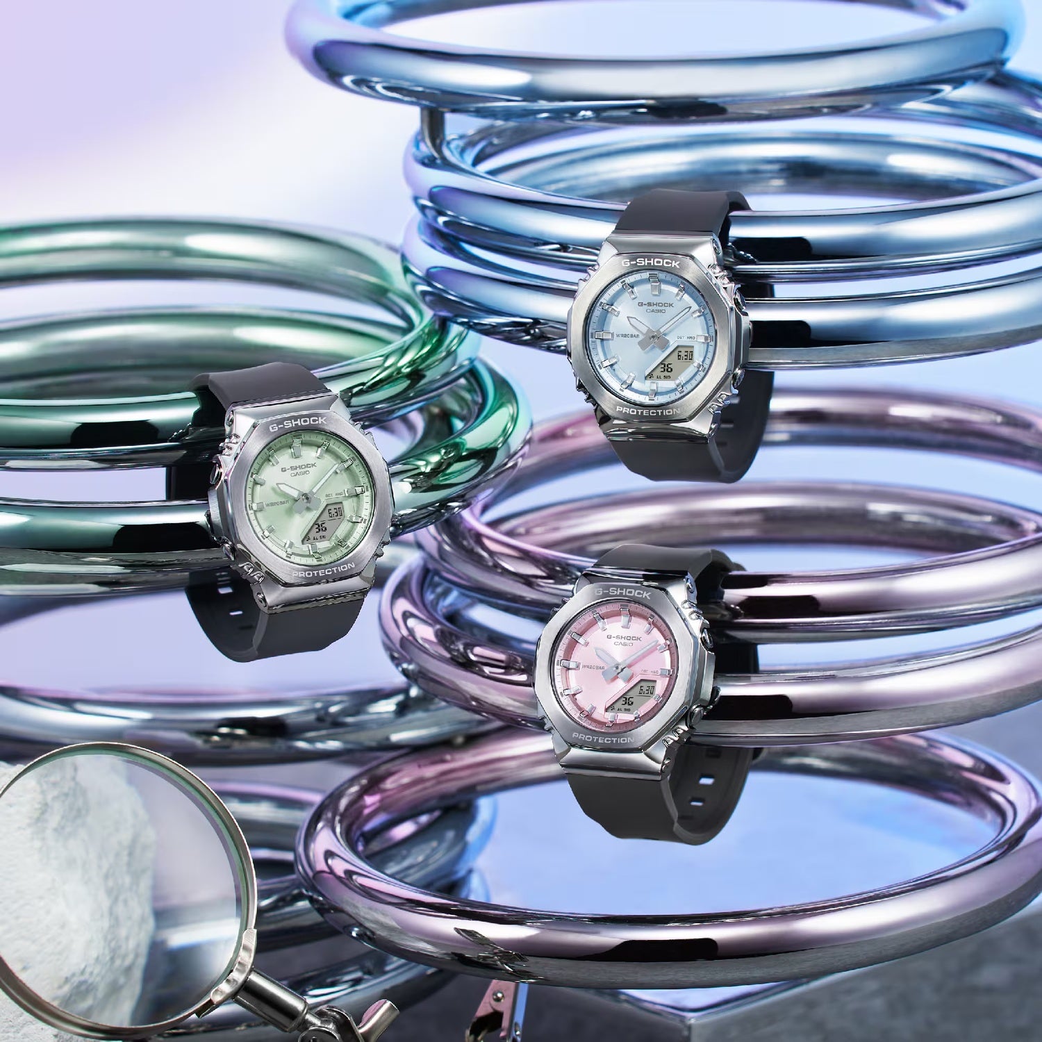 G-Shock Women Quartz Green Dial Analog-Digital Resin Watch G1625