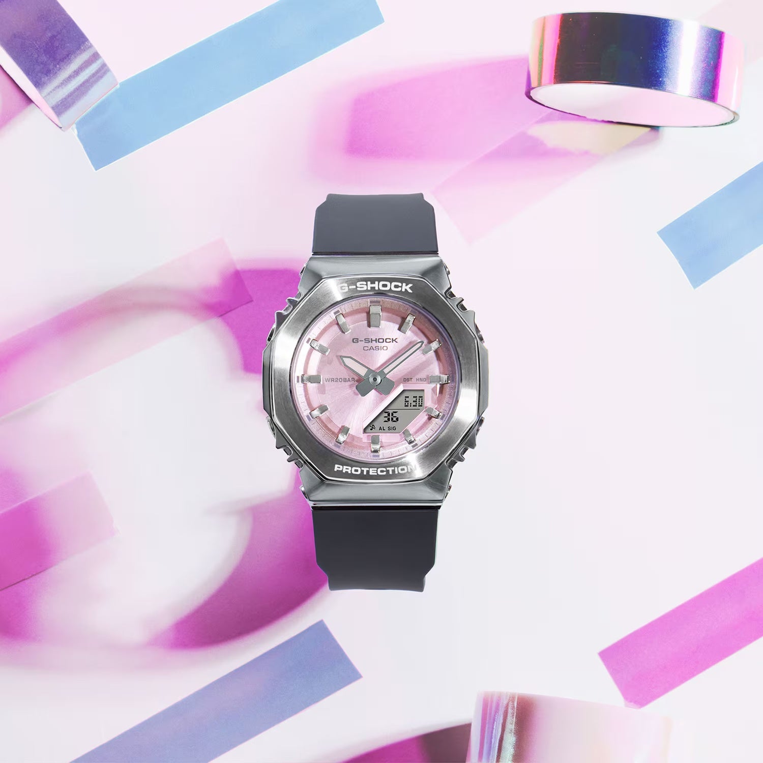 G-Shock Women Quartz Pink Dial Analog-Digital Resin Watch G1626