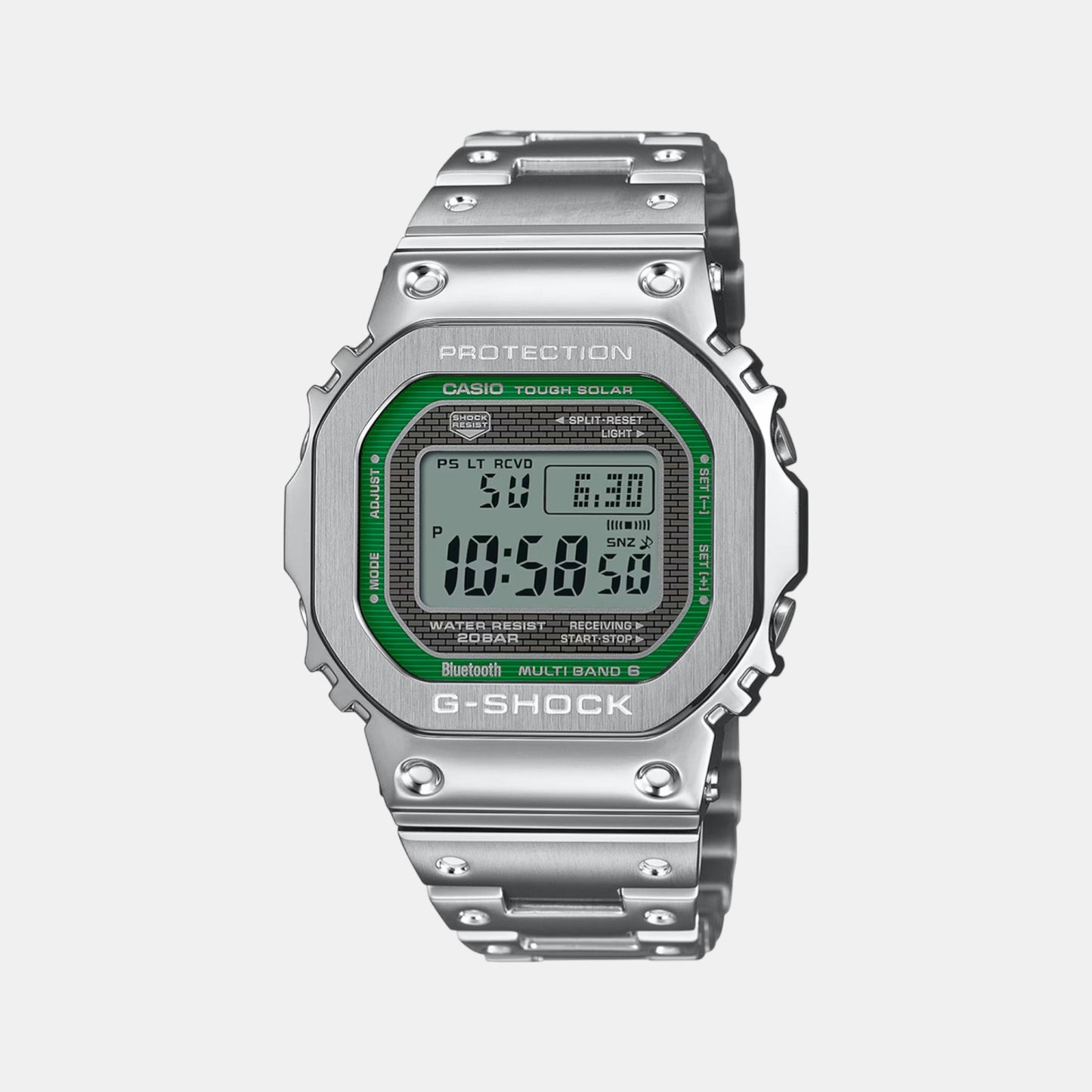 G-Shock Men Quartz Green Dial Digital Stainless Steel Watch G1628