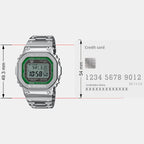 G-Shock Men Quartz Green Dial Digital Stainless Steel Watch G1628