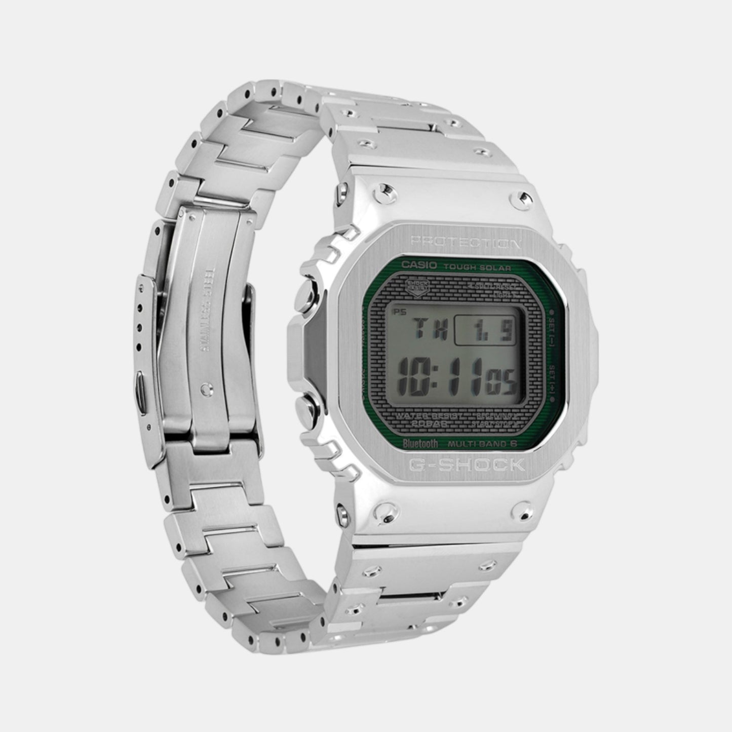 G-Shock Men Quartz Green Dial Digital Stainless Steel Watch G1628