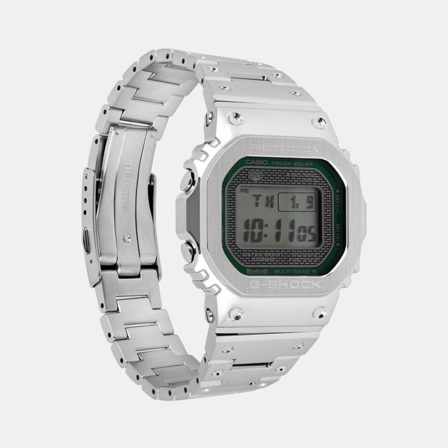G-Shock Men Quartz Green Dial Digital Stainless Steel Watch G1628