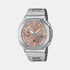 G-Shock Men Quartz Orange Dial Analog-Digital Stainless Steel Watch G1629