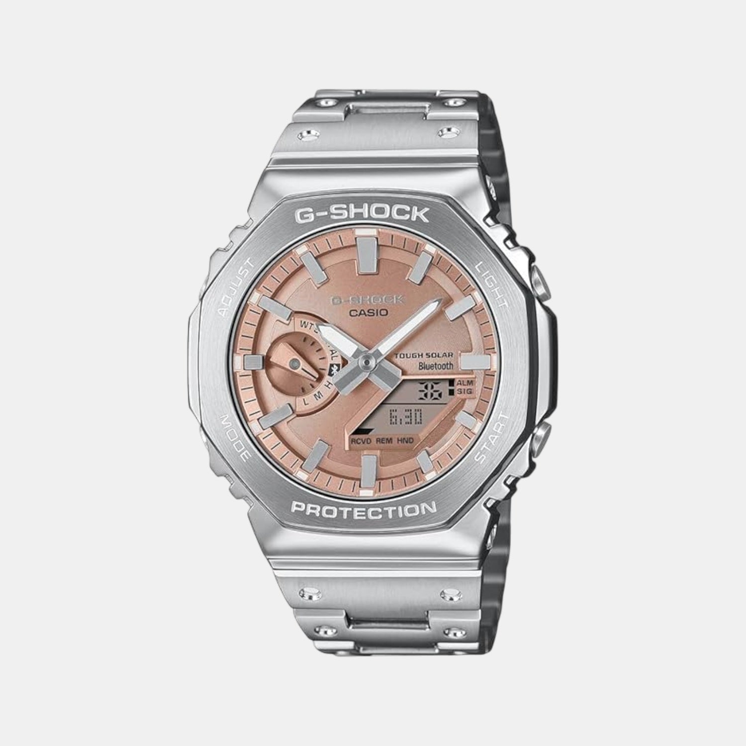 G-Shock Men Quartz Orange Dial Analog-Digital Stainless Steel Watch G1629