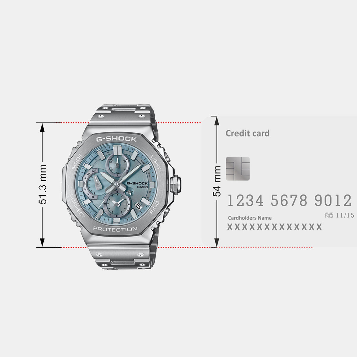 G-Shock Men Quartz Blue Dial Chronograph Stainless Steel Watch G1630