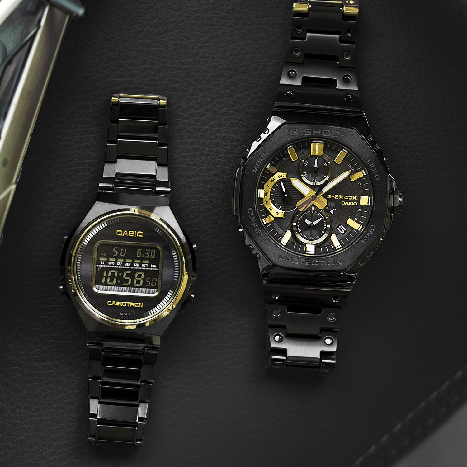 G-Shock Men Quartz Black Dial Chronograph Stainless Steel Watch G1632