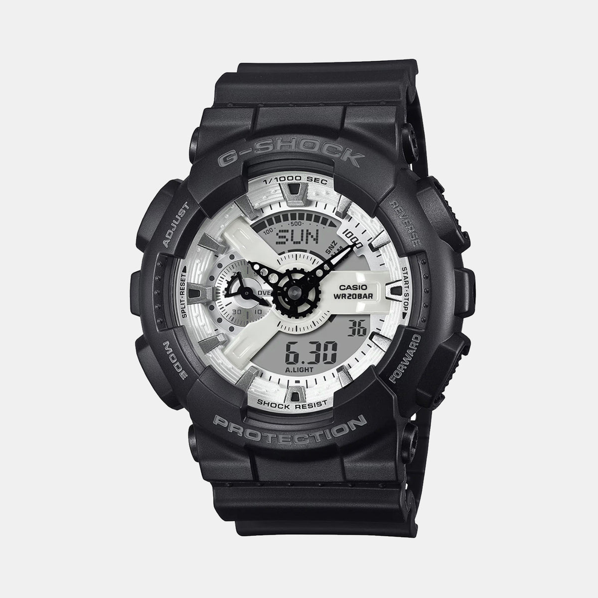G-Shock Men Quartz White Dial Analog-Digital Resin Watch G1636