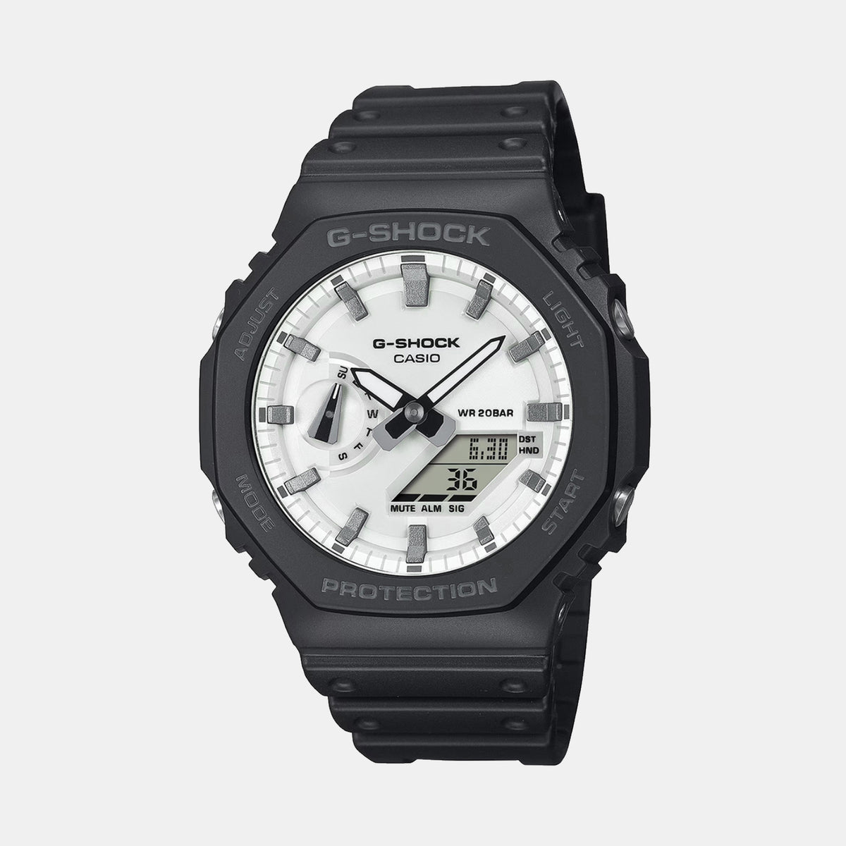 G-Shock Men Quartz White Dial Analog-Digital Resin Watch G1637