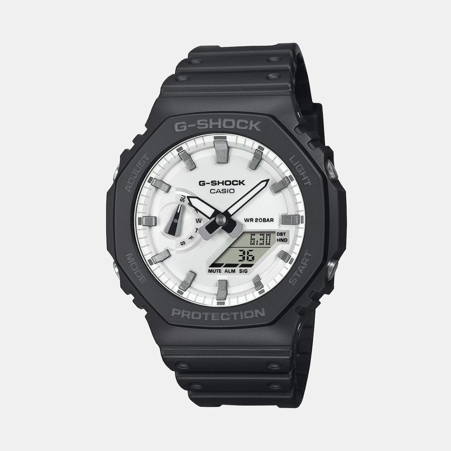 G-Shock Men Quartz White Dial Analog-Digital Resin Watch G1637