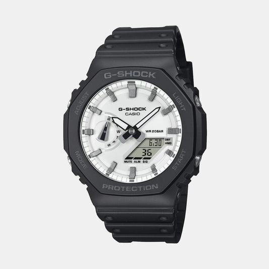 G-Shock Men Quartz White Dial Analog-Digital Resin Watch G1637