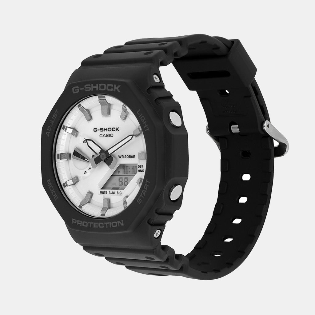 G-Shock Men Quartz White Dial Analog-Digital Resin Watch G1637