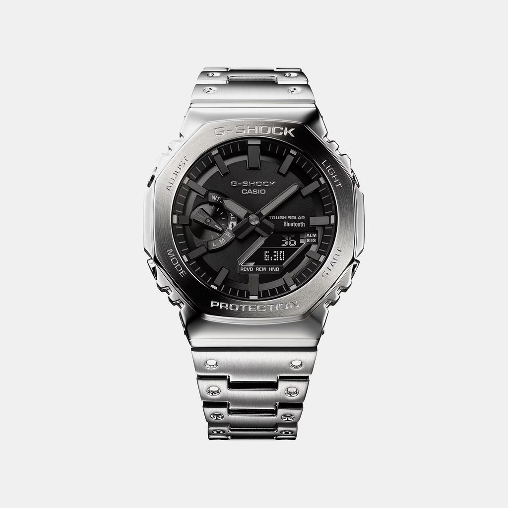 G-Shock Men Quartz Black Dial Analog-Digital Stainless Steel Watch G1638