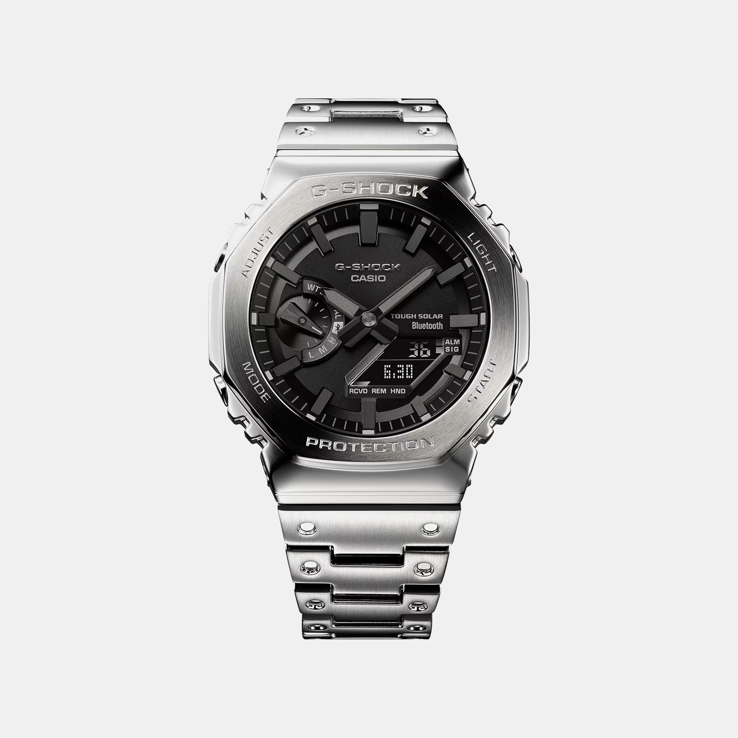 G-Shock Men Quartz Black Dial Analog-Digital Stainless Steel Watch G1638