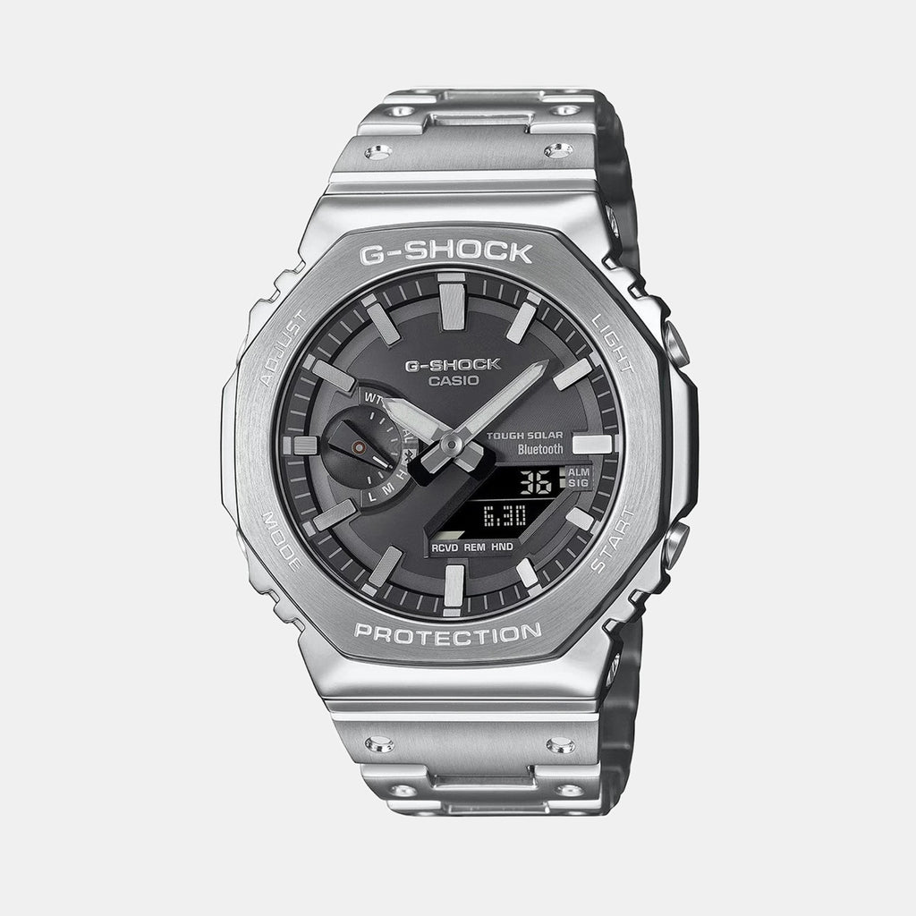 G-Shock Men Quartz Black Dial Analog-Digital Stainless Steel Watch G1638